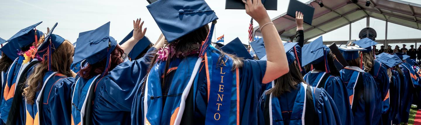 group of students at commencement